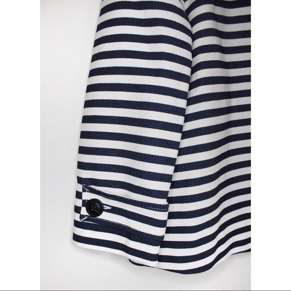 Zara NWT Striped Blazer Peacoat Style Small - Picture 2 of 8